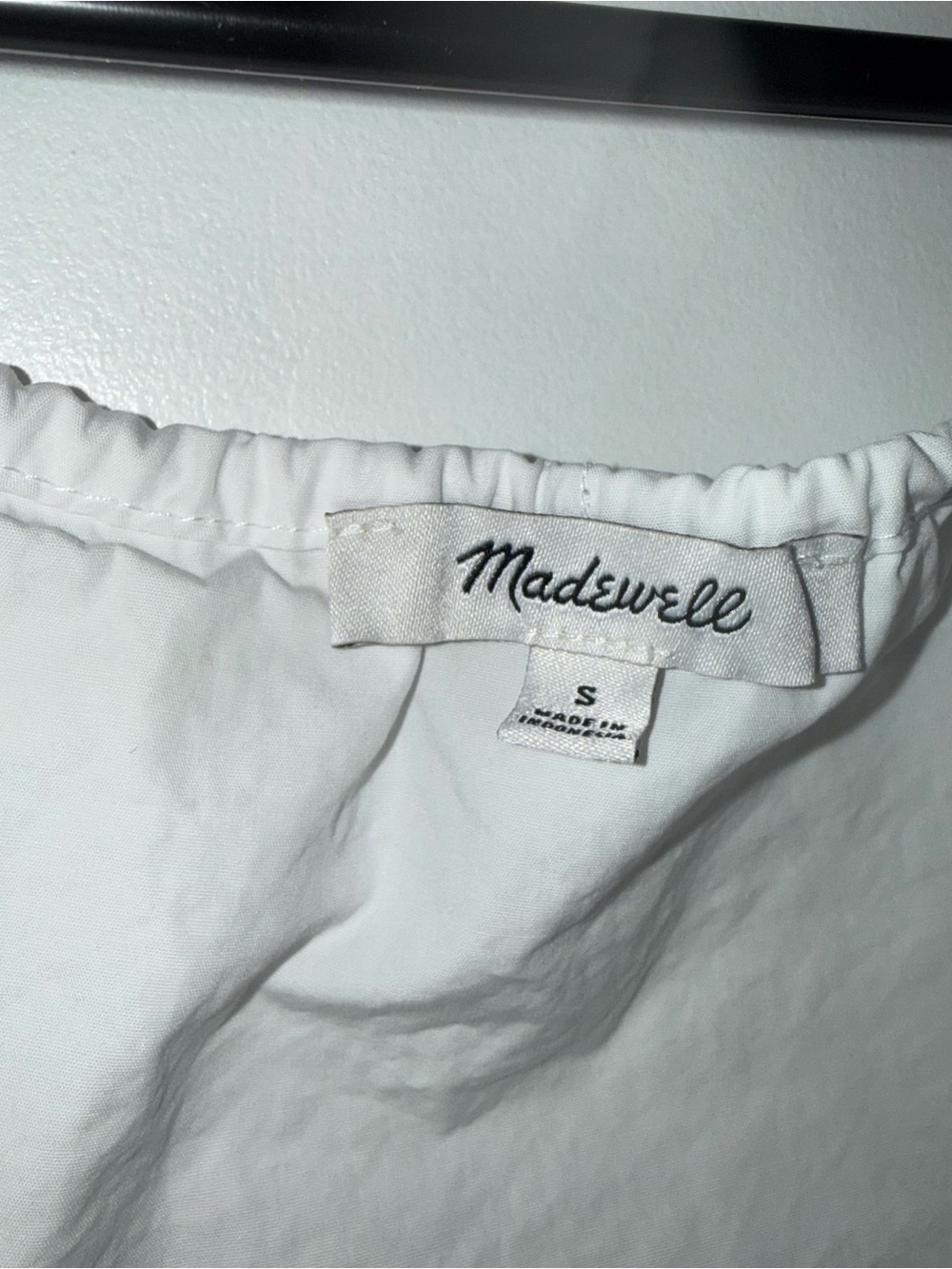 Madewell White Poplin Flutter Sleeve Mini Dress Women’s Size Small Cotton - Picture 3 of 6